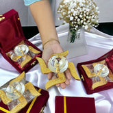 Silver and Gold Plated Brass Swastik Diya 5 Inches, Wedding Favour, Indian Wedding Gift, Decorative Diya, Return Gift, Housewarming Gift